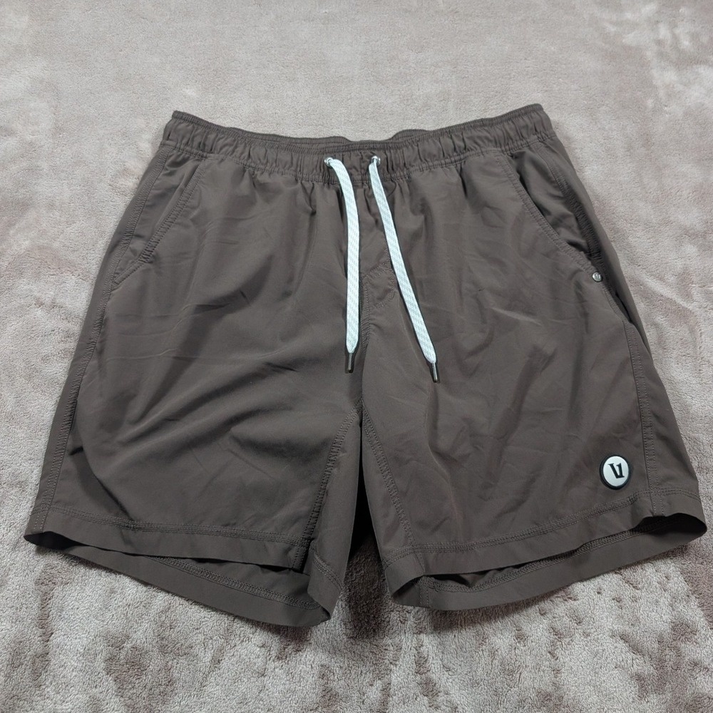 Vuori Performance Shorts Mens No Size Brown Elastic Waist Inseam 7.5in